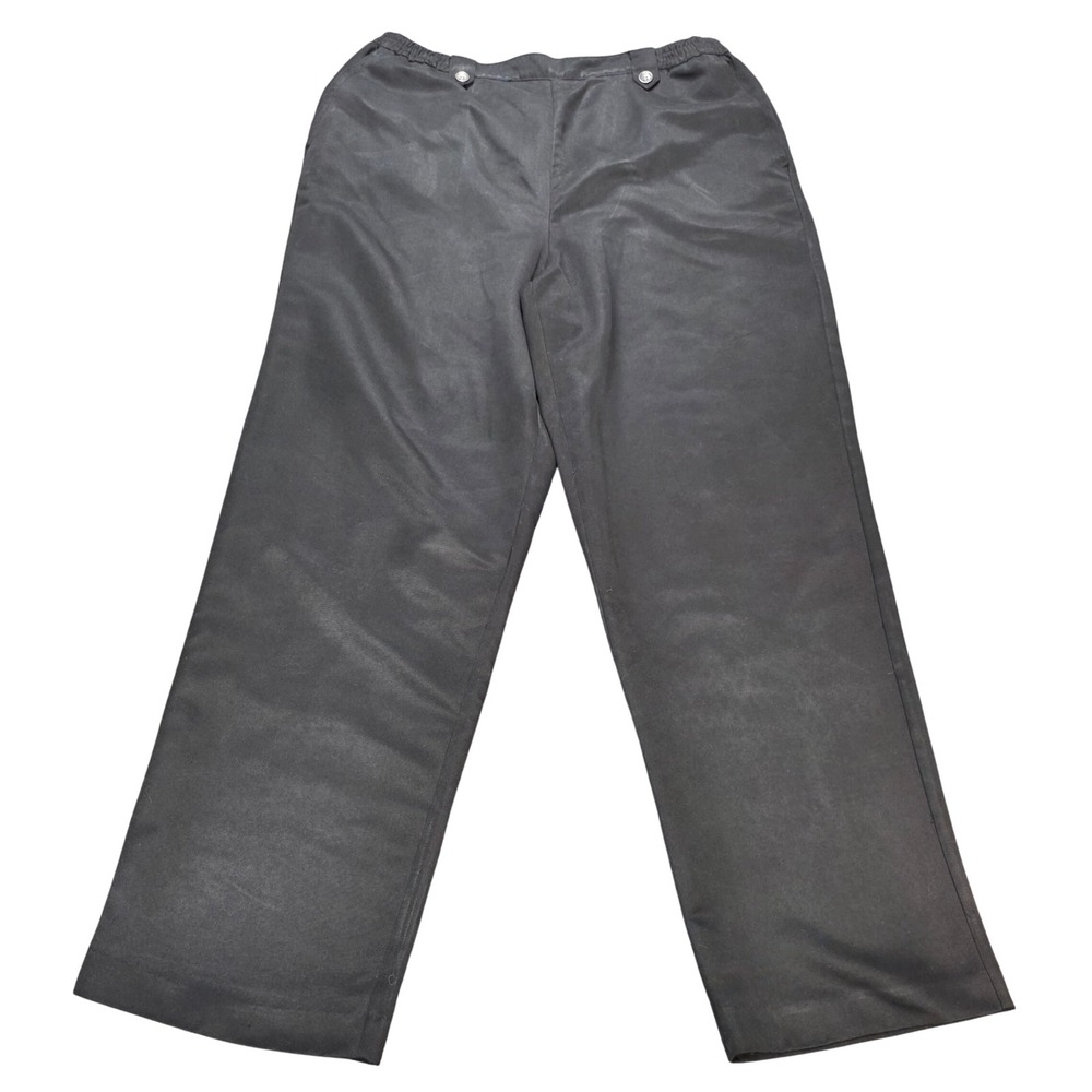 Southern Lady Pull On Straight Leg Pants Women's Size 14 Black Elastic Waist Y2K